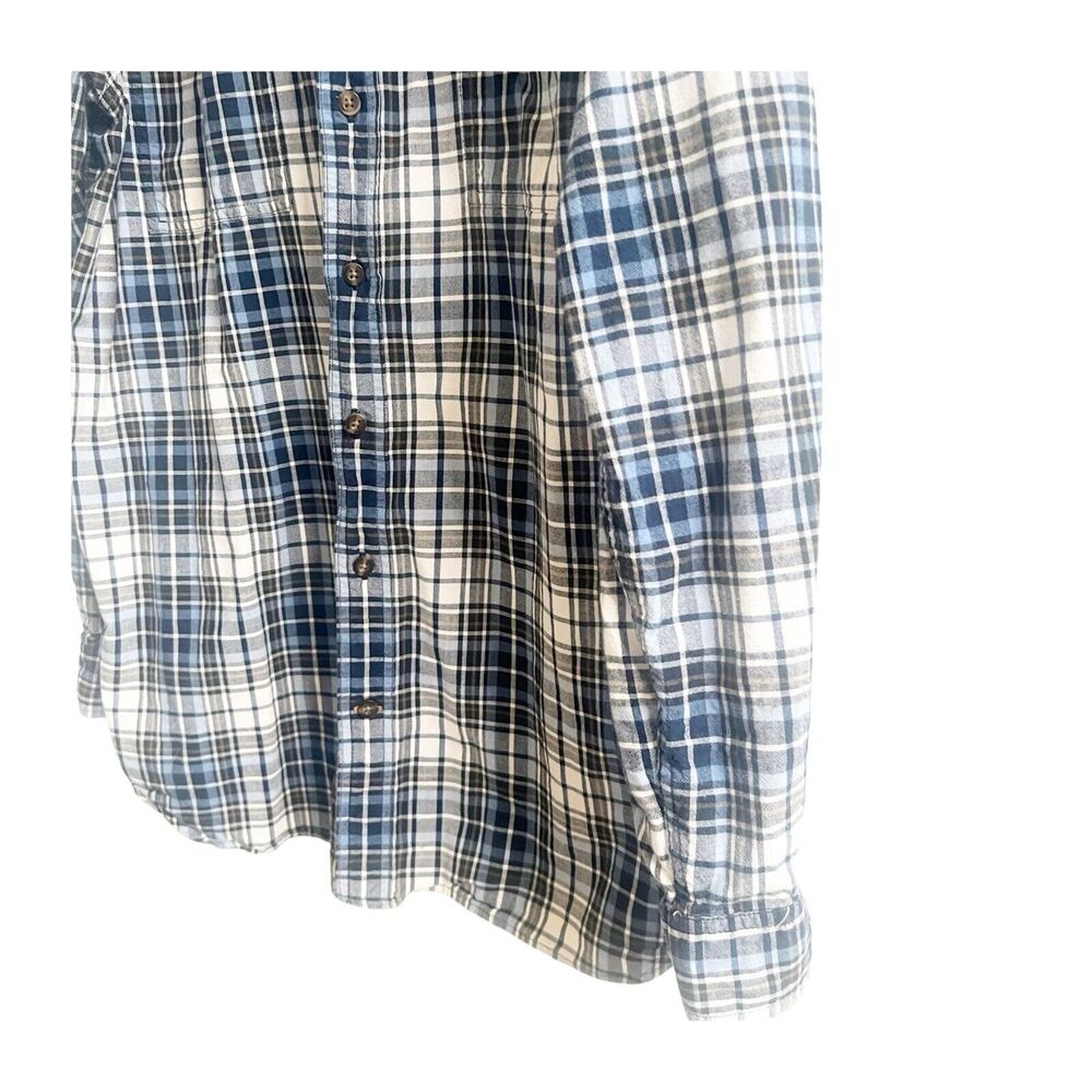 Carthartt Men’s Plaid Flannel Size XL Blue Black White Cotton Long Sleeve - Picture 8 of 11